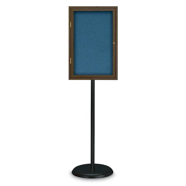 Corkboard, Double Door, Radius Frame, 60x36", Black/Cloud
